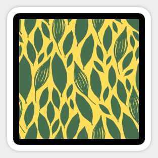 Leaves in yellow Sticker